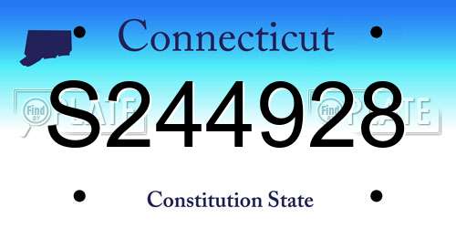 S244928 Connecticut License Plate