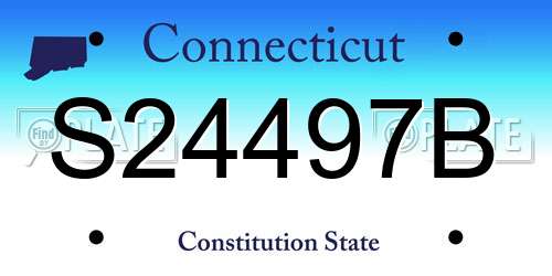 S24497B Connecticut License Plate