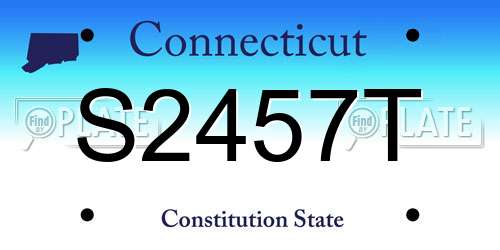 S2457T Connecticut License Plate
