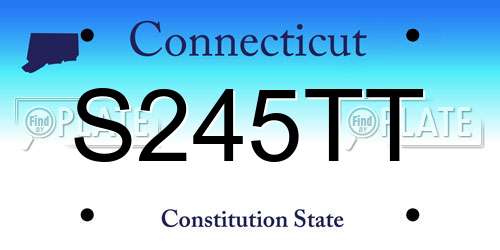 S245TT Connecticut License Plate