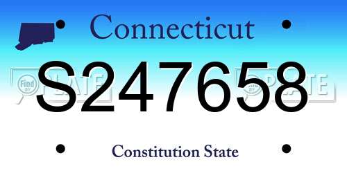S247658 Connecticut License Plate