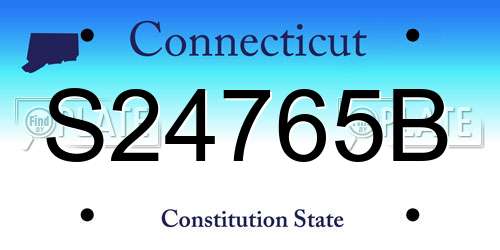 S24765B Connecticut License Plate