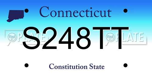 S248TT Connecticut License Plate