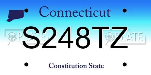 S248TZ Connecticut License Plate