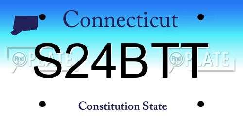 S24BTT Connecticut License Plate