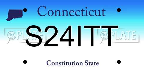 S24ITT Connecticut License Plate