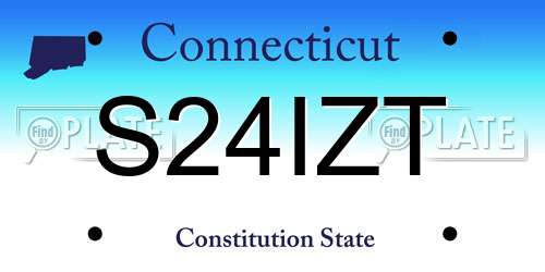 S24IZT Connecticut License Plate