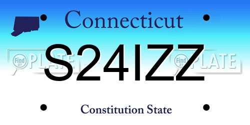 S24IZZ Connecticut License Plate