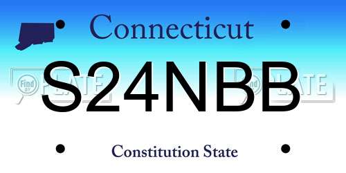 S24NBB Connecticut License Plate
