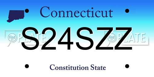 S24SZZ Connecticut License Plate