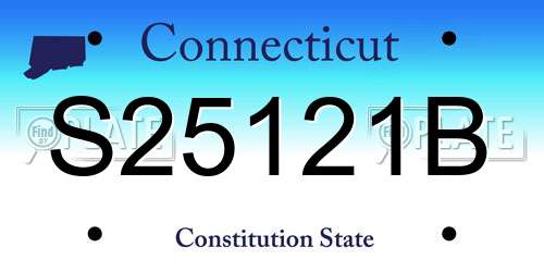 S25121B Connecticut License Plate