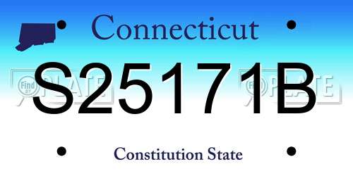 S25171B Connecticut License Plate
