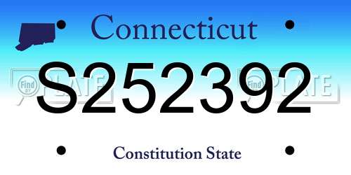 S252392 Connecticut License Plate