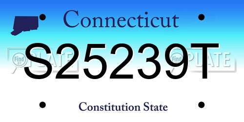 S25239T Connecticut License Plate