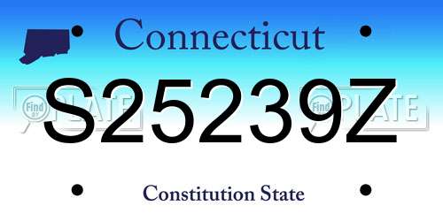 S25239Z Connecticut License Plate