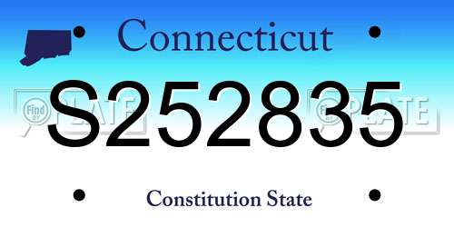 S252835 Connecticut License Plate