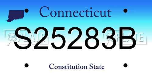 S25283B Connecticut License Plate