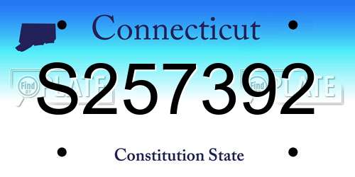 S257392 Connecticut License Plate