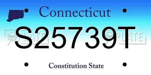 S25739T Connecticut License Plate