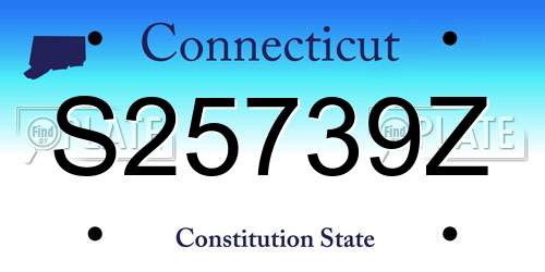 S25739Z Connecticut License Plate