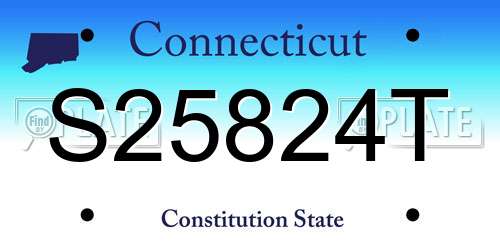 S25824T Connecticut License Plate