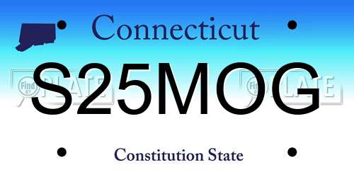 S25MOG Connecticut License Plate
