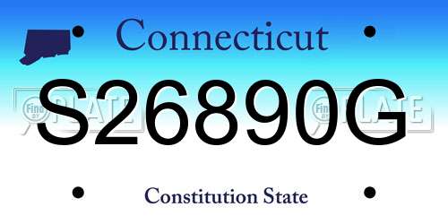 S26890G Connecticut License Plate