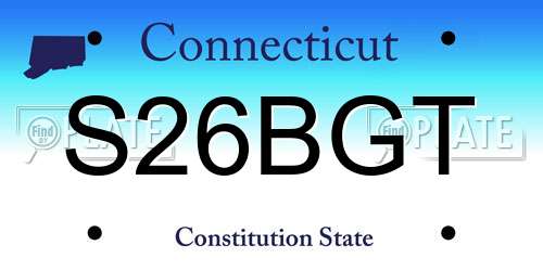 S26BGT Connecticut License Plate