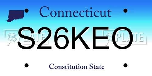 S26KEO Connecticut License Plate