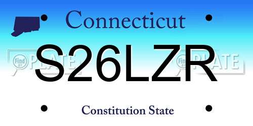S26LZR Connecticut License Plate