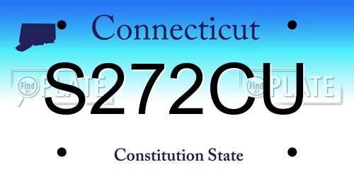S272CU Connecticut License Plate
