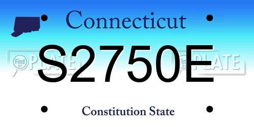 S2750E Connecticut License Plate