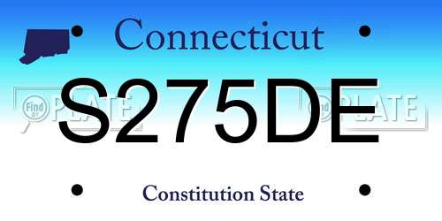 S275DE Connecticut License Plate