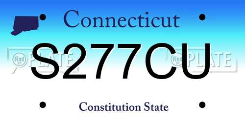 S277CU Connecticut License Plate