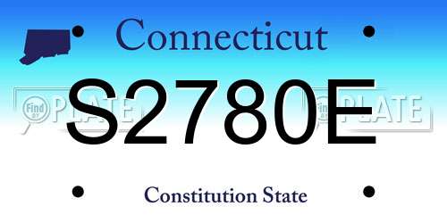 S2780E Connecticut License Plate