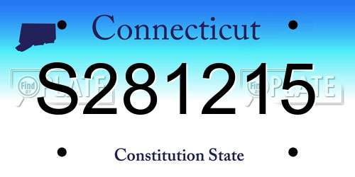S281215 Connecticut License Plate