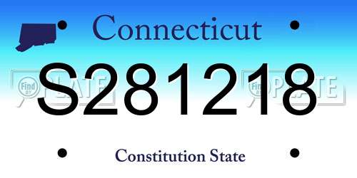 S281218 Connecticut License Plate