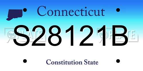 S28121B Connecticut License Plate