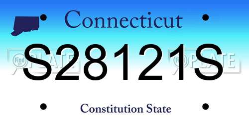 S28121S Connecticut License Plate