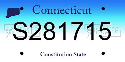 S281715 Connecticut License Plate