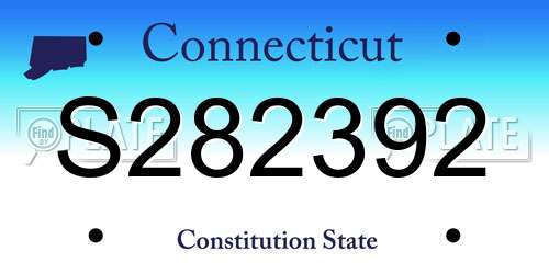 S282392 Connecticut License Plate