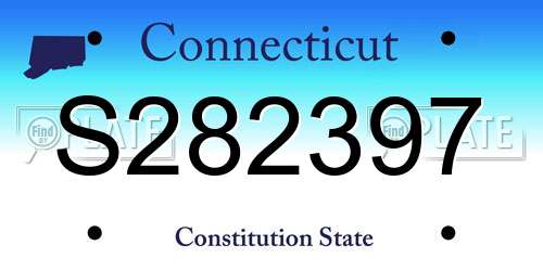 S282397 Connecticut License Plate