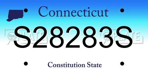 S28283S Connecticut License Plate