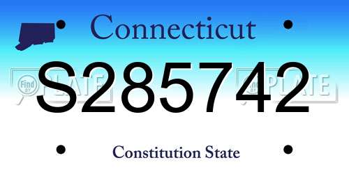 S285742 Connecticut License Plate