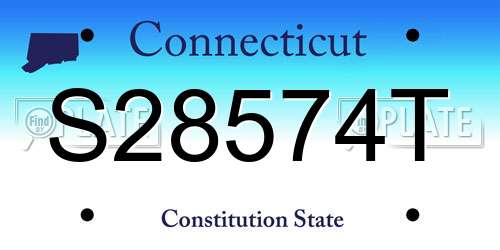 S28574T Connecticut License Plate