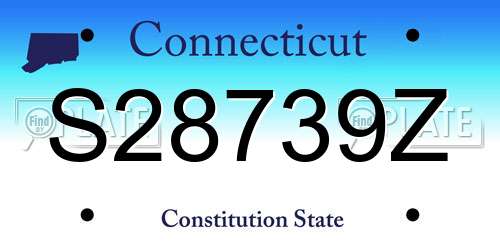 S28739Z Connecticut License Plate