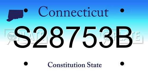 S28753B Connecticut License Plate