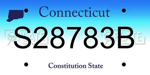 S28783B Connecticut License Plate