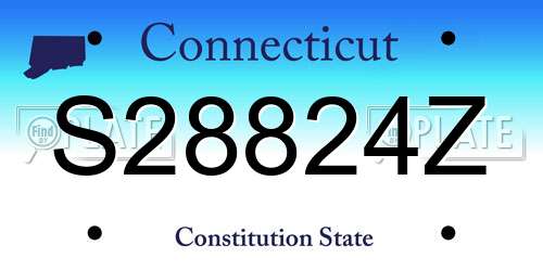 S28824Z Connecticut License Plate
