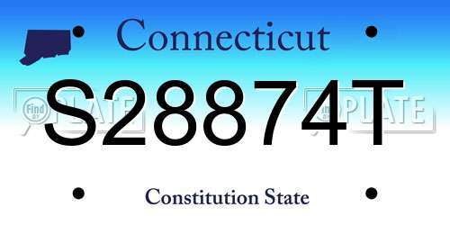 S28874T Connecticut License Plate